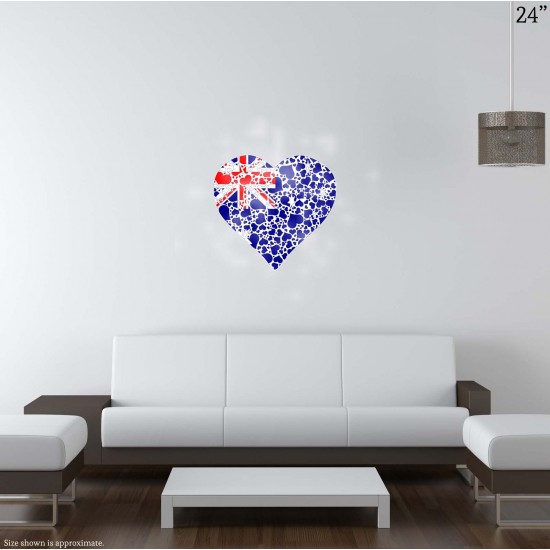 Celebrate Heritage - Australia Heart of Hearts Vinyl Decal