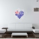 Celebrate Heritage - Australia Heart of Hearts Vinyl Decal