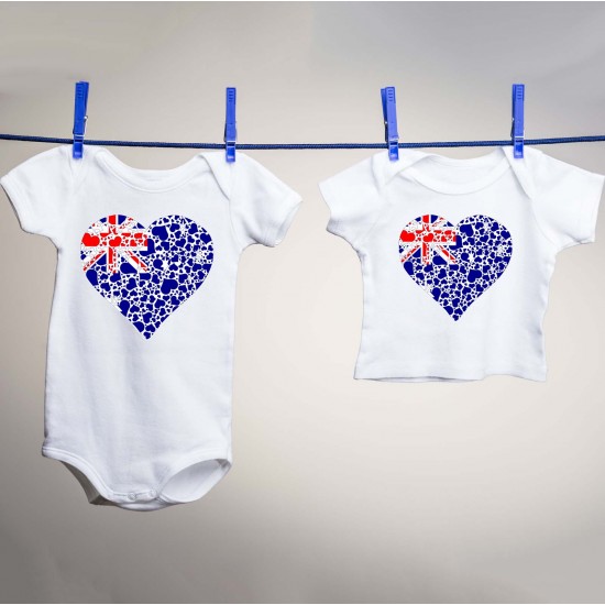 Celebrate Heritage - Australia Heart of Hearts Vinyl Iron-On Decal