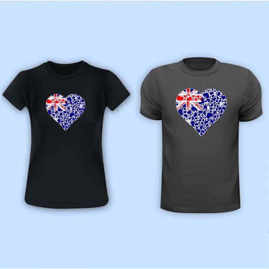 Celebrate Heritage - Australia Heart of Hearts Vinyl Iron-On Decal