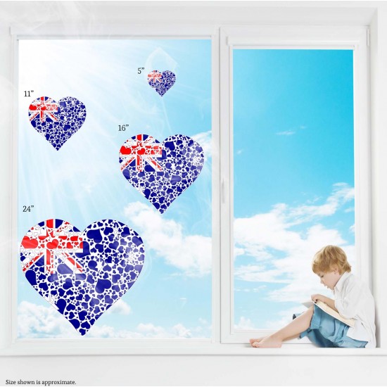 Celebrate Heritage - Australia Heart of Hearts Static Cling Decal