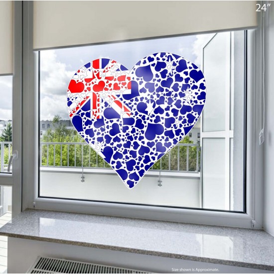 Celebrate Heritage - Australia Heart of Hearts Static Cling Decal