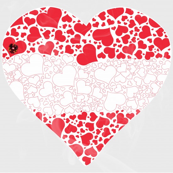 Celebrate Heritage - Austria Heart of Hearts Vinyl Decal