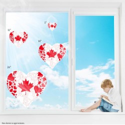 Celebrate Heritage - Canada Heart of Hearts Static Cling Decal