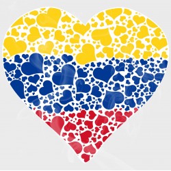 Celebrate Heritage - Colombia Heart of Hearts Vinyl Decal