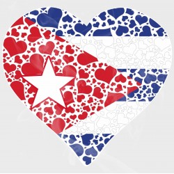 Celebrate Heritage - Cuba Heart of Hearts Vinyl Decal