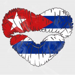 Celebrate Heritage - Cuban Lip Heart Vinyl Decal