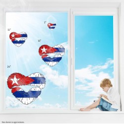 Celebrate Heritage - Cuban Lip Heart Static Cling Decal