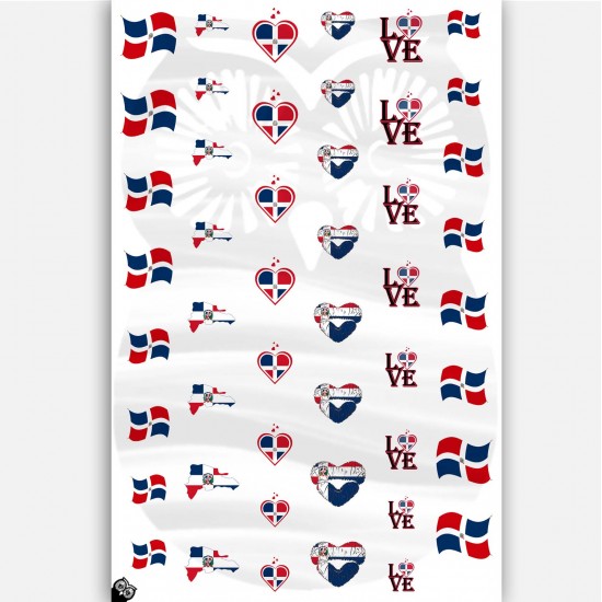 Celebrate Heritage - Dominican Republic Nail Decals