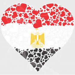 Celebrate Heritage - Egypt Heart of Hearts Vinyl Decal