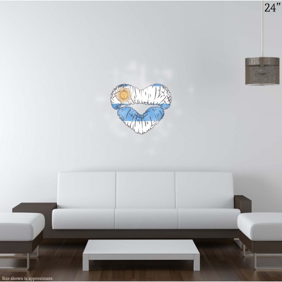 Celebrate Heritage - Argentina Lip Heart Vinyl Decal