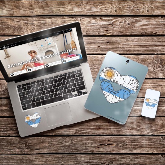 Celebrate Heritage - Argentina Lip Heart Vinyl Decal