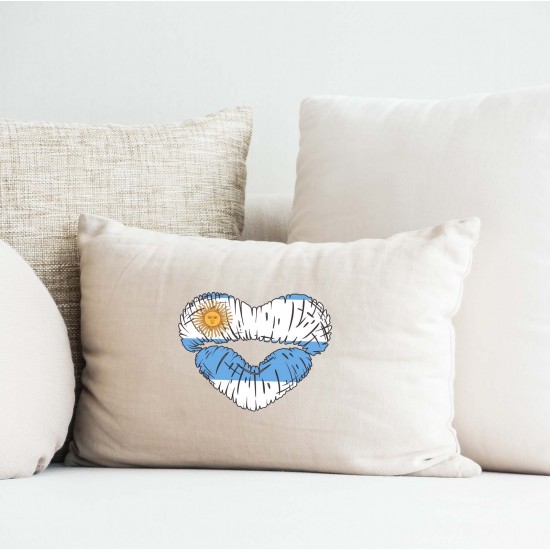 Celebrate Heritage - Argentina Lip Heart Vinyl Iron-On Decal