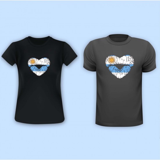 Celebrate Heritage - Argentina Lip Heart Vinyl Iron-On Decal