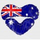Celebrate Heritage - Australia Lip Heart Vinyl Iron-On Decal