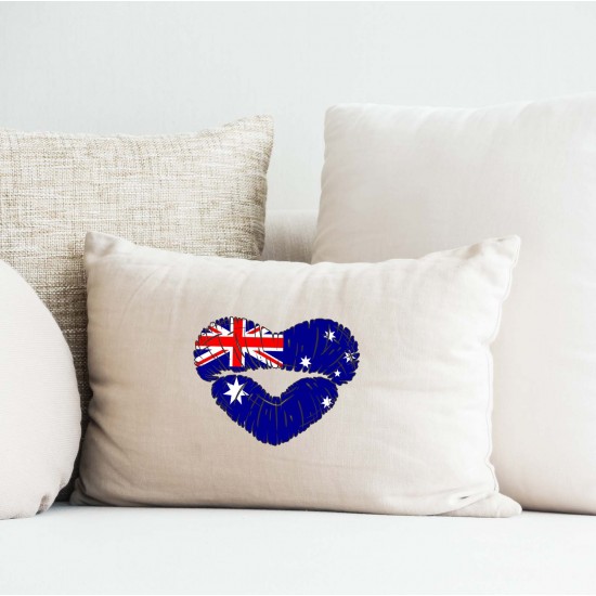 Celebrate Heritage - Australia Lip Heart Vinyl Iron-On Decal