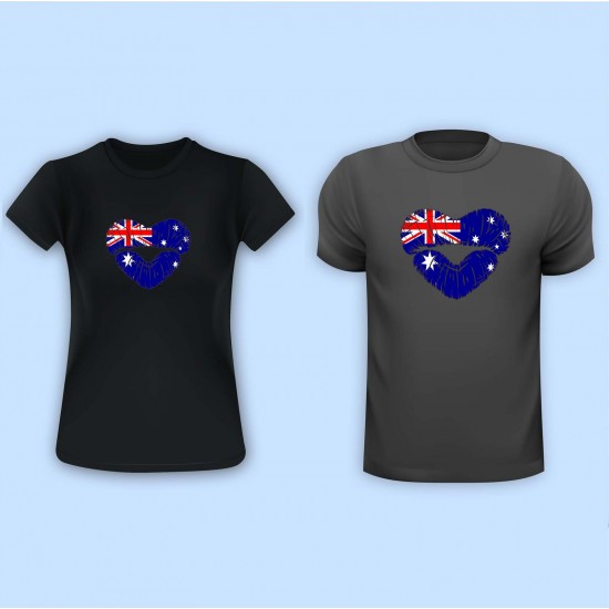 Celebrate Heritage - Australia Lip Heart Vinyl Iron-On Decal