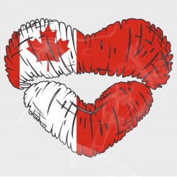 Celebrate Heritage - Canada Lip Heart Vinyl Decal