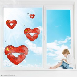 Celebrate Heritage - China Lip Heart Static Cling Decal