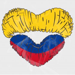 Celebrate Heritage - Colombia Lip Heart Vinyl Decal