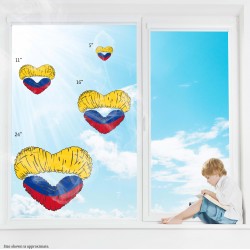 Celebrate Heritage - Colombia Lip Heart Static Cling Decal