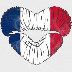 Celebrate Heritage - France Lip Heart Vinyl Decal