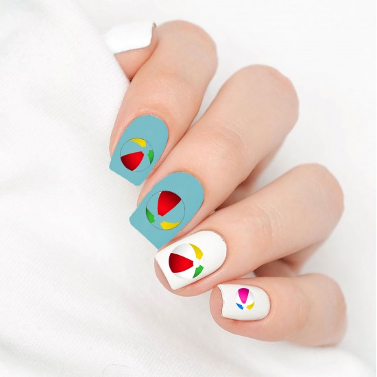 Beach Balls Nail Decals