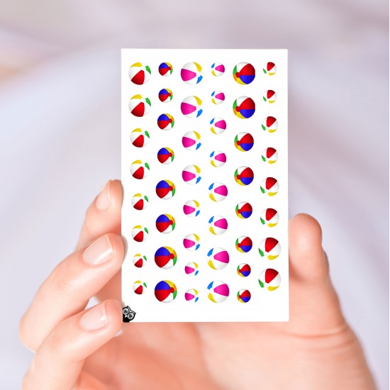 Beach Balls Nail Decals